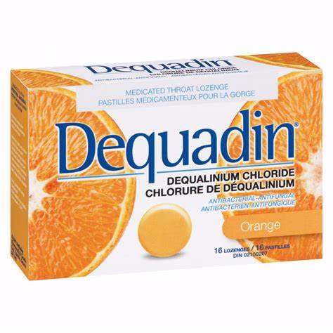 DEQUADIN LOZENGES 250MCG (DEQUALINIUM CHLORIDE) 10TABS X SAT 5 SATCHET