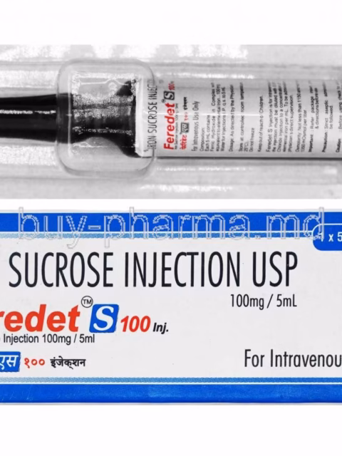 Iron sucrose ferosoft S 100mg/5ml x5 Ampoules