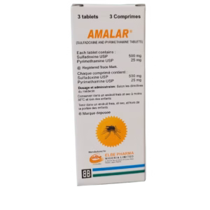 AMALAR 3TABS AMALAR (SULFADOXINE/PYRIMETHAMINE) 3TABS X PKT 5 SATCHETS