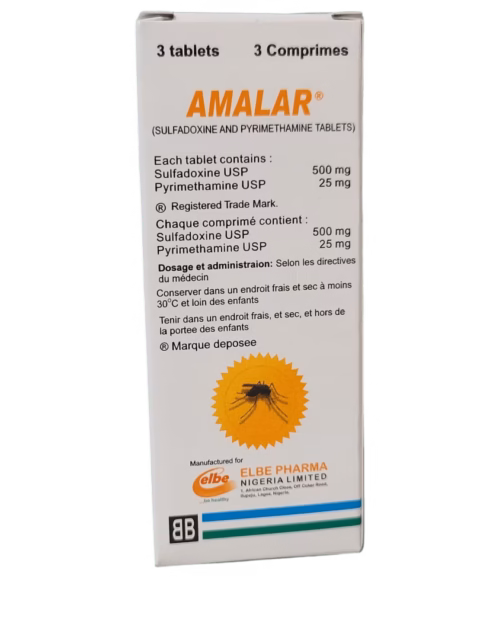 AMALAR (SULFADOXINE/PYRIMETHAMINE) 3TABS X PKT 5 SATCHETS