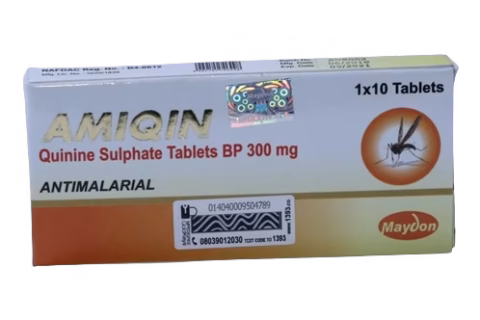 AMIQIN 300MG (QUININE SULPHATE) 10TABS X PKT TWO