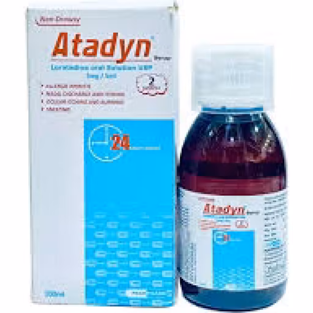 ATADYN SYRUP 100ML (LORATADINE 5MG/5ML) X BOTTLE 1 BOTTLE