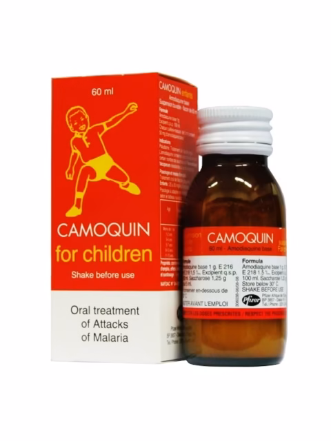 CAMOQUIN (AMIODIAQUINE) SYRUP 60ML XBOTTLE 2 BOTTLES
