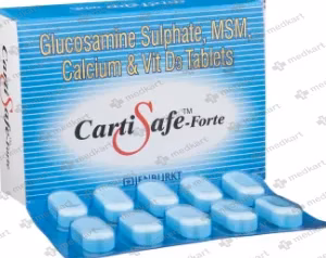 CARTISAFE FORTE (GLUCOSAMINE, CALCIUM,VIT D3) 10TAB XSAT 3 SACHETS CARTISAFE FORTE (GLUCOSAMINE, CALCIUM,VIT D3) 10TAB XSAT 3 SACHETS