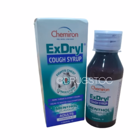 CHEMIRON EXDRYL COUGHY SYRUP 100ML ONE BOTTLE