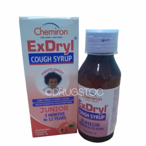 CHEMIRON EXDRYL JUNIOR COUGH SYRUP X100ML ONE BOTTLE