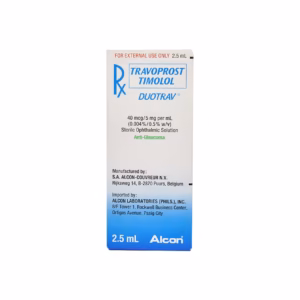 DUOTRAV EYE DROP 2.5ML (TRAVOPROST TIMOLOL) DUOTRAV EYE DROP 2.5ML (TRAVOPROST/TIMOLOL) X BOTTLE 1 BOTTLE