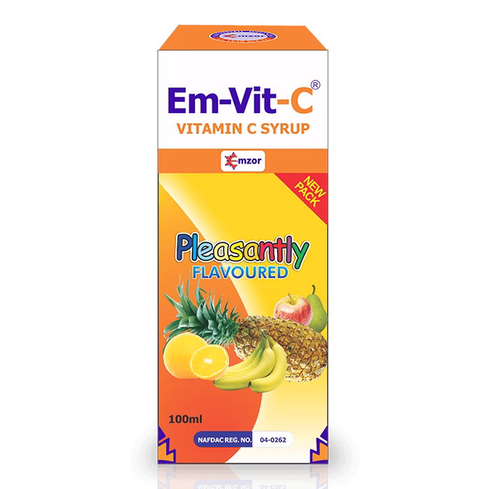 EM-VIT C SYRUP 100ML (VITAMIN C 100MG) X BOTTLE