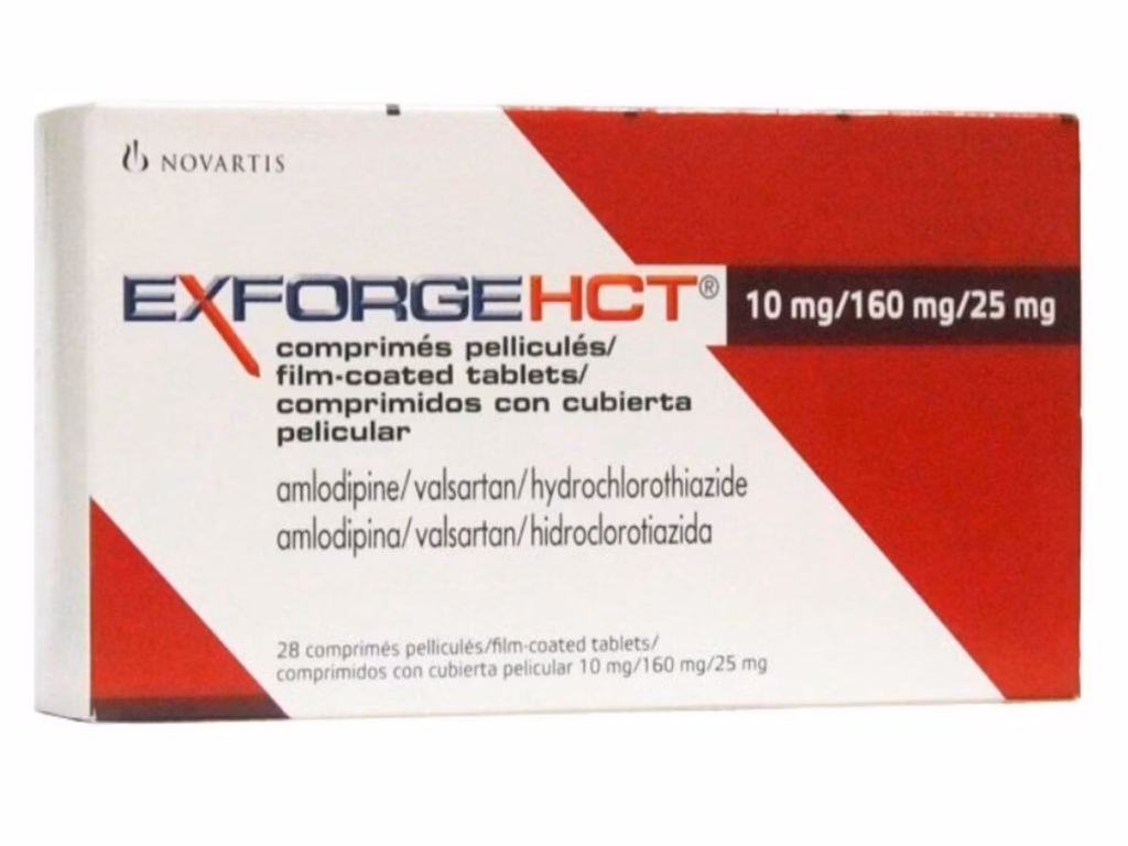 EXFORGE HCT 10MGby160MGby25MG EXFORGE HCT 10MG/160MG/25MG x4 sachets
