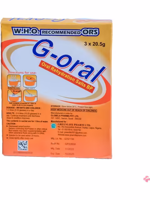 G-ORAL PLUS (ORS WITH ZINC) x2 packs