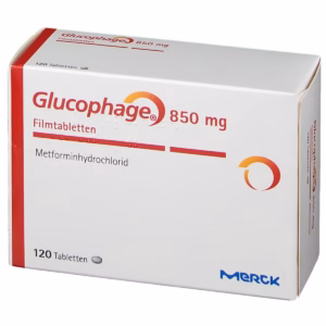 GLUCOPHAGE 850 MG GILOBA CAPS x 1 pack