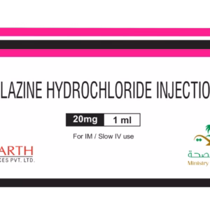 Hydralazine Inj 20mg Hydralazine Inj 20mg x 10 Ampoules