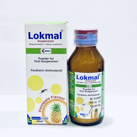 LOKMAL SUSPENSION 60ML (ARTEMETHER /LUMEFANTRINE)