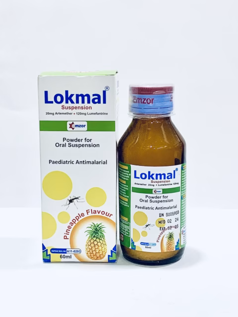 LOKMAL SUSPENSION 60ML (ARTEMETHER /LUMEFANTRINE)