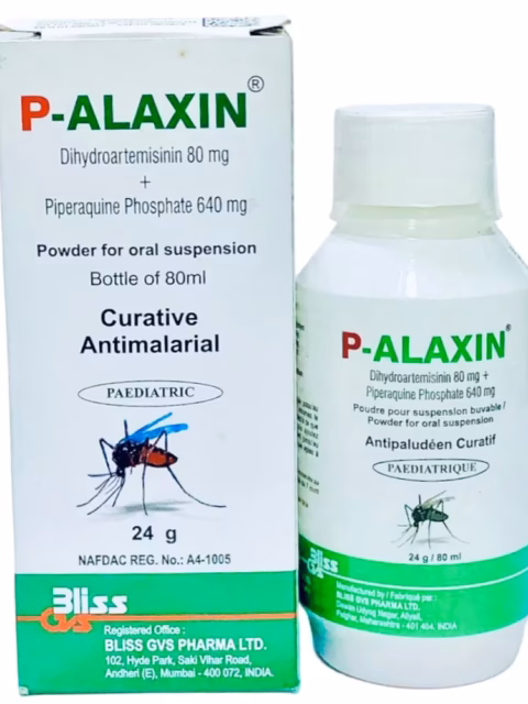 P ALAXIN SUSP 80ML (DIHYDROARTEMESININ/PIPERAQUINE) X 1 BOTTLE