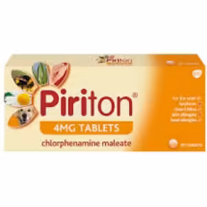 PIRITON 4MG (CHLORPHENIRAMINE) x 1 PACK