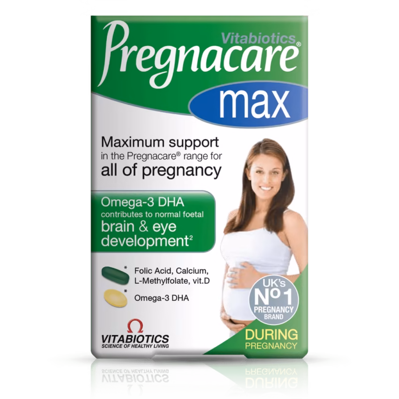 PREGNACARE MAX (VITAMINS/MINERALS/CAL/D3/OMEGA 3) X PKT 1 PK