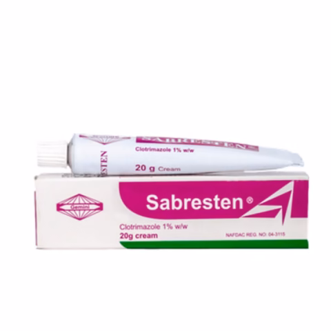 SABRESTEN CREAM 20G (CLOTRIMAZOLE 1%) X TUBE 2 TUBES