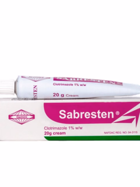 SABRESTEN CREAM 20G (CLOTRIMAZOLE 1%) X TUBE 2 TUBES
