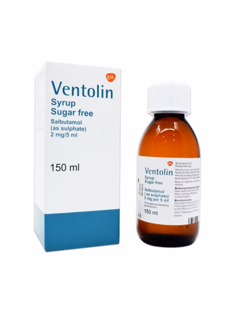 Ventolin Syrup 2mg x 2 Bottles