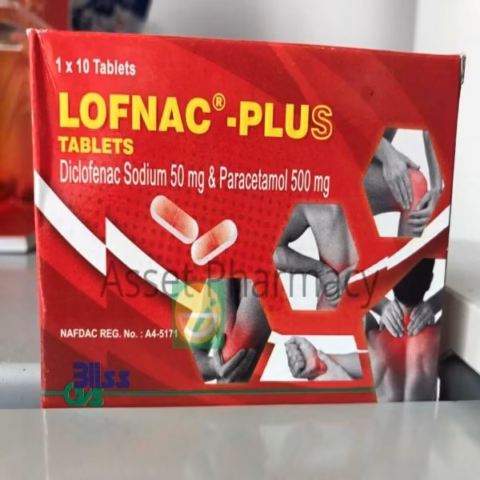 LOFNAC-PLUS (DICLOFENAC , PARACETAMOL 50/500MG) 10TABS XPKT 20 PKT