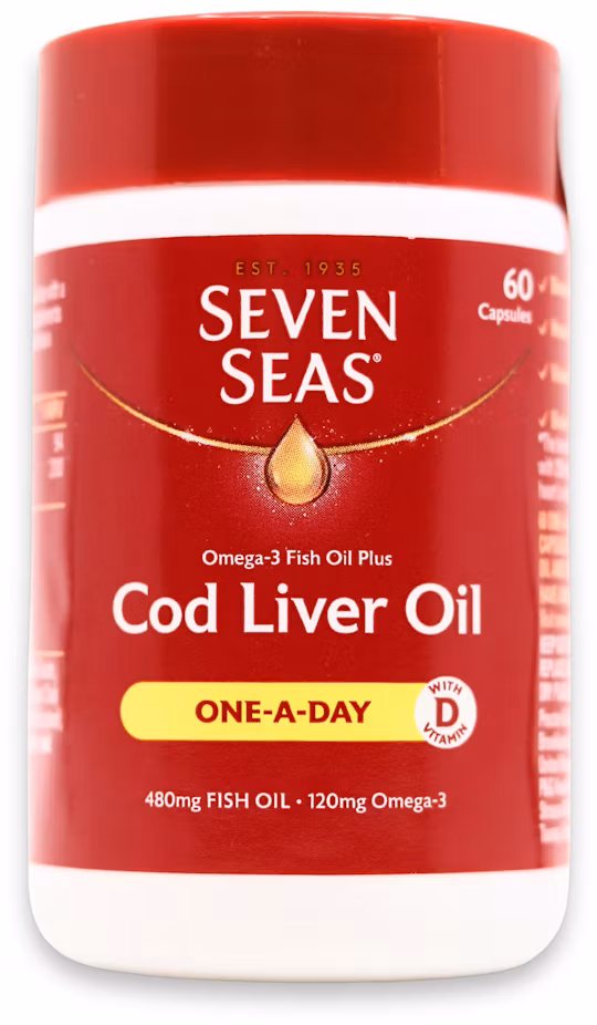 SEVENSEAS COD LIVER OIL 60CAPS X CUP ONE BOTTLE
