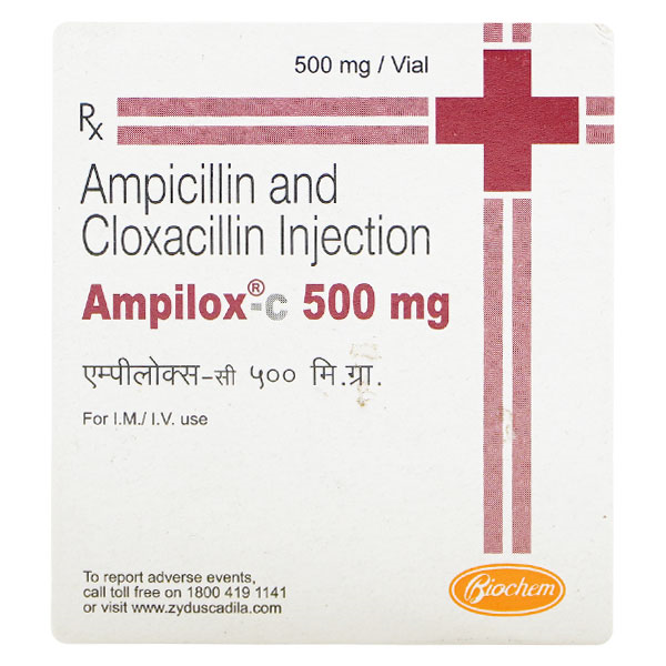 AMPICLOX INJ 500MG (GENERIC) X VIAL 1 ROLL(10 VIALS)