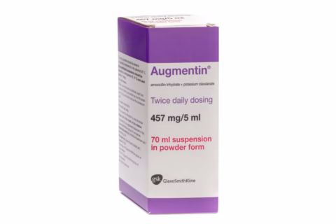 AUGMENTIN 457MG/5ML SUSP (AMOXICILLIN/CLAVULANIC ACID) X BOTTLE 1 BOTTLE