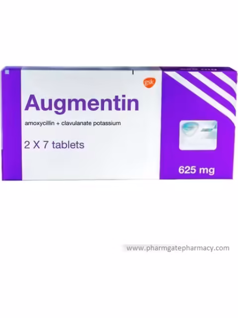 AUGMENTIN 625MG (AMOXICILLIN/CLAVULANIC ACID) 7TABS X SAT TWO PACKET