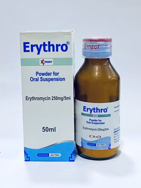Erythromycin Miral 250mg/5ml Suspension