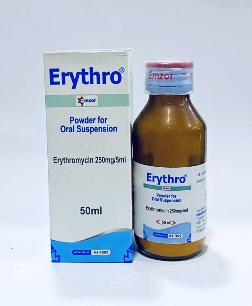 Erythromycin Miral 250mg Erythromycin Miral 250mg/5ml Suspension