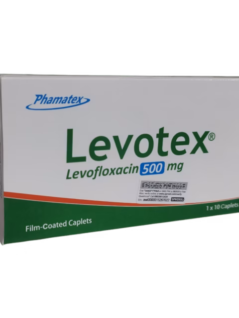 LEVOTEX 500 MG CAPLETS x1 sachet