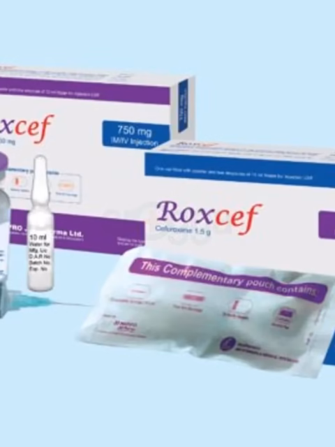 Roxicef Inj 750mg x 2 Vials