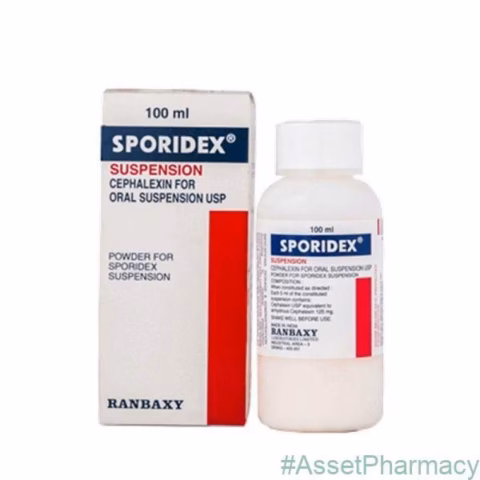 Sporidex 125mg/5ml Suspension bottles