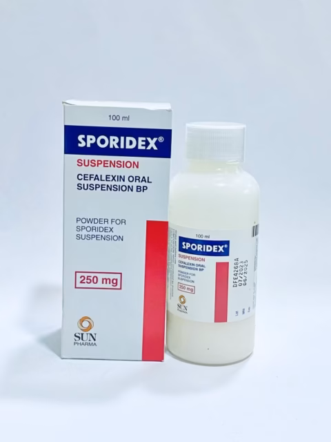 Sporidex 250mg/5ml Suspension 2 bottles