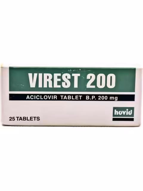 Virest Aciclovir 200Mg X25